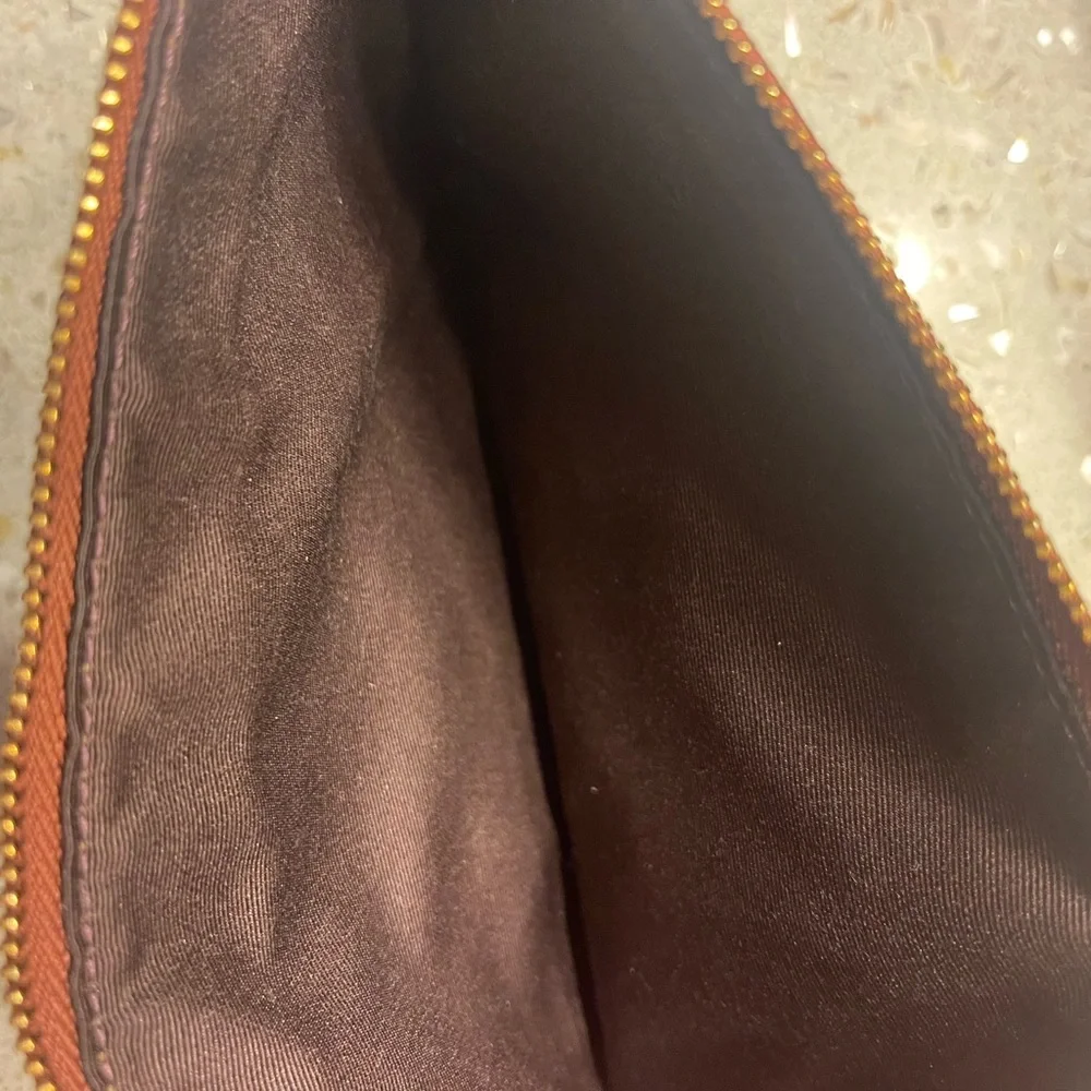 Coach Leather Pouch Brown